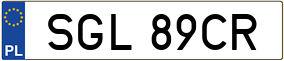 Trailer License Plate
